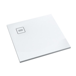 Schedline Brodzik kompozytowy Stabilsound Plus® Protos Smooth White 90x90x3,5 cm, kwadratowy, Gwarancja 15 lat